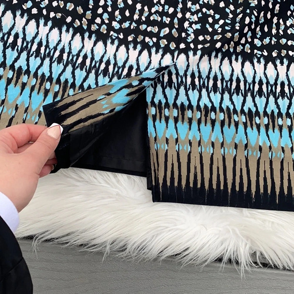 Ann Taylor Petite black patterned pencil skirt - Picture 5 of 5